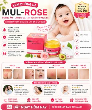 Kem Dưỡng Da Mul Rose Dưỡng Ẩm Sáng Mịn Chính Hãng
