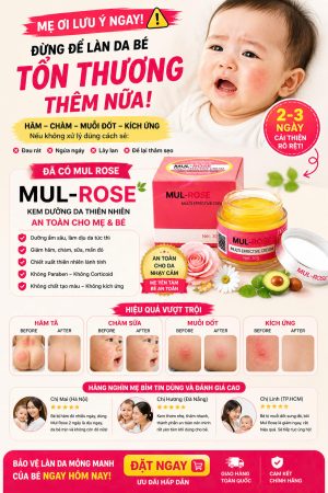 Kem Dưỡng Da Mul Rose Dưỡng Ẩm Sáng Mịn Chính Hãng