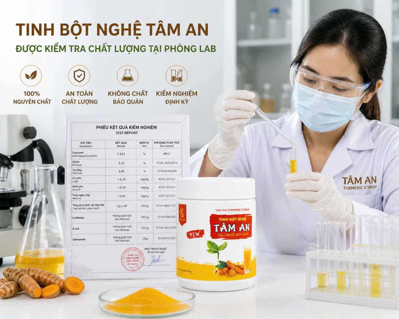z7795446719283_faced1f1f04be4a661376b2583931af8 Tinh Bột Nghệ Tâm An - Chính Hãng Mul Rose