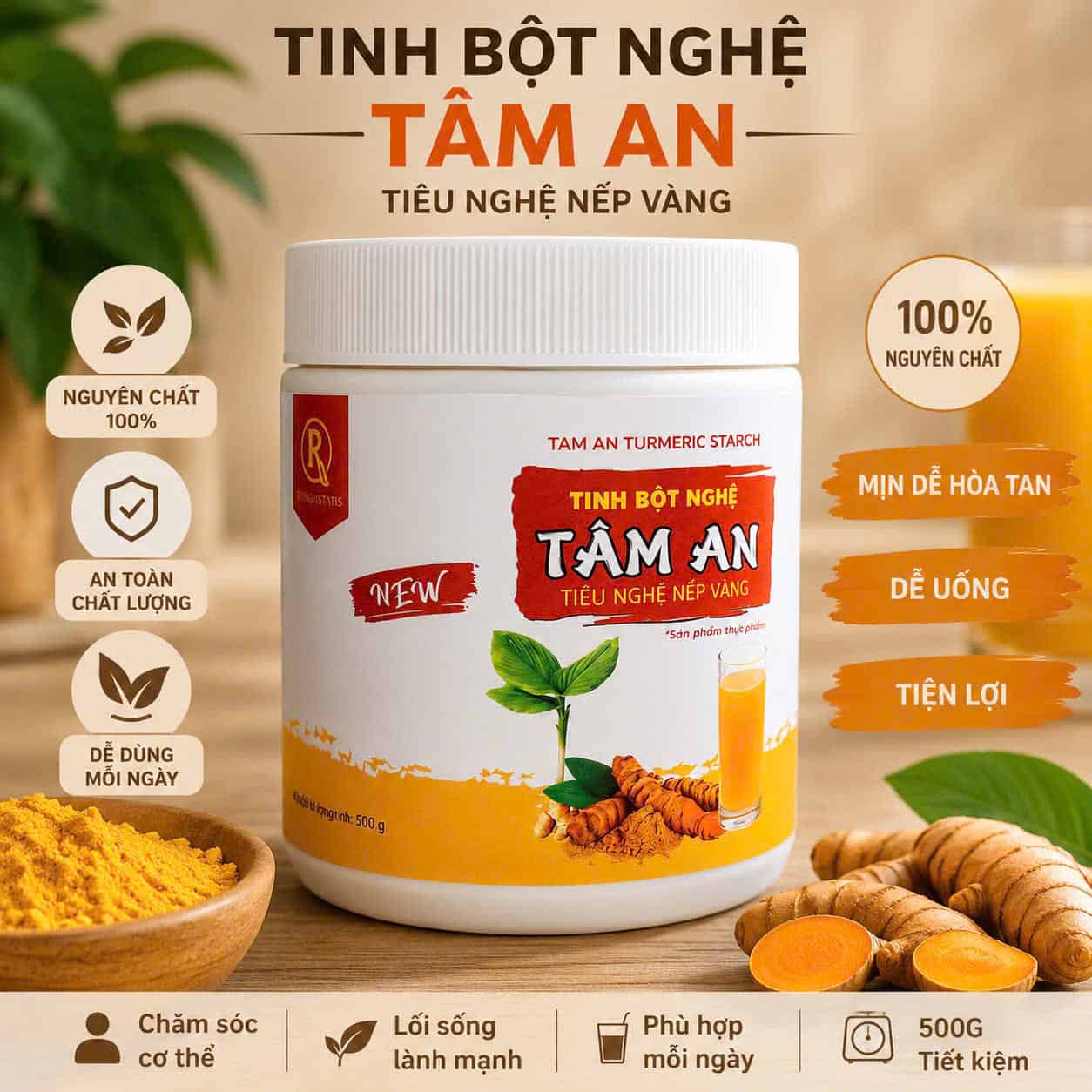 z7795446758524_0be3e762194460e9cde03ee579e1f8d4 Tinh Bột Nghệ Tâm An - Chính Hãng Mul Rose