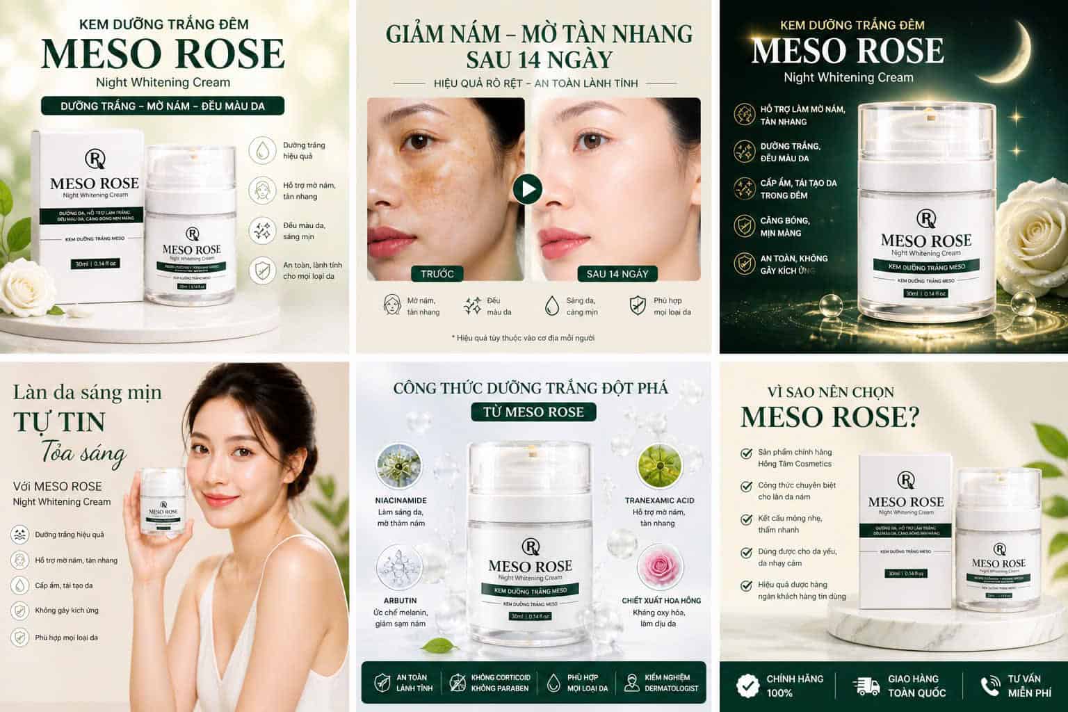 z7789357523801_68e3cb963676210441608b48136031dc Kem Dưỡng Đêm Meso Rose Chính Hãng