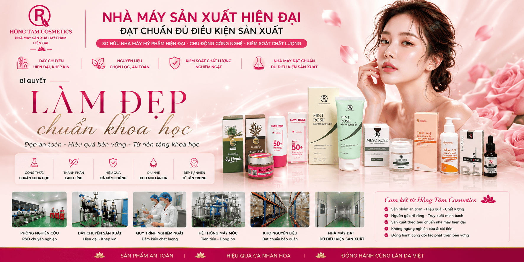Bí quyết chăm sóc da chuẩn khoa học từ Hồng Tâm Cosmetics