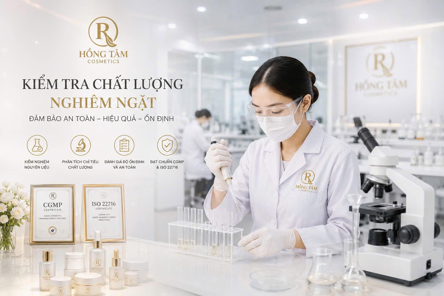 Hồng Tâm Cosmetics - Nhà Máy Sản Xuất Mỹ Phẩm Mul Rose Chuẩn CGMP