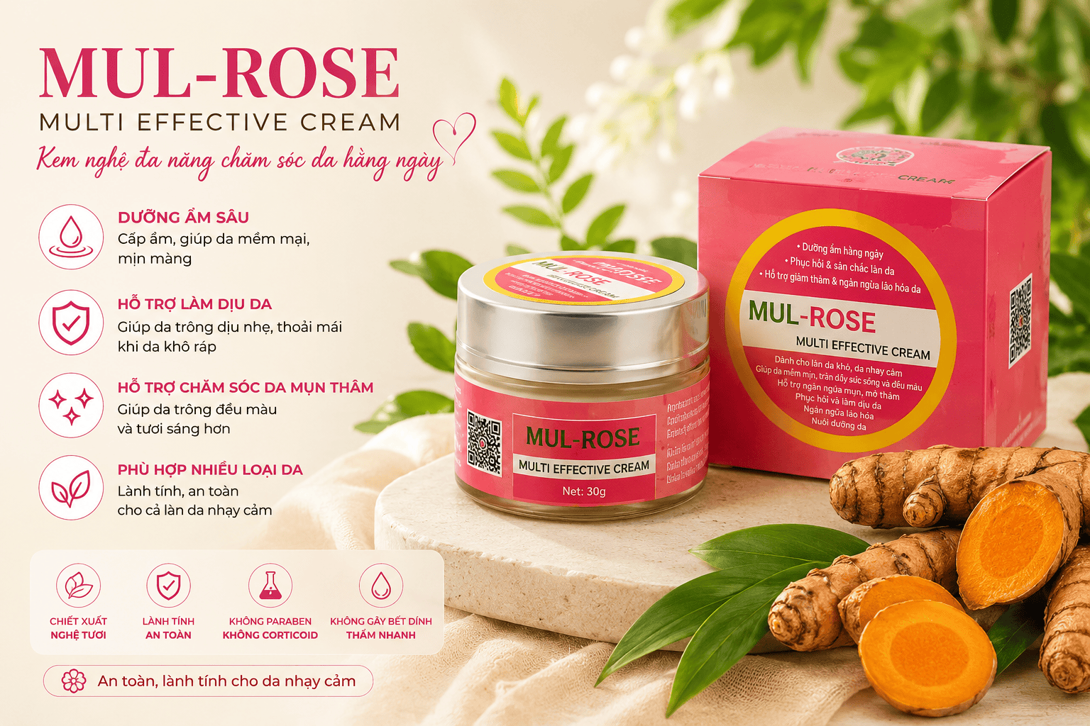 Mul rose, kem nghệ mul rose, kem Đà Nẵng mul rose