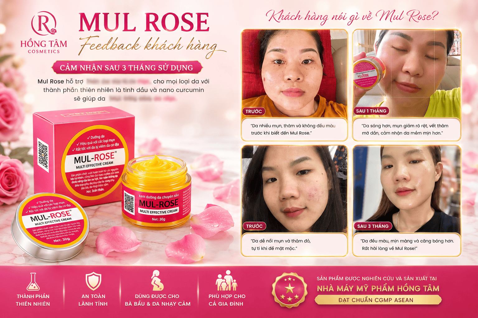 Khách hàng chia sẻ trải nghiệm sử dụng Mul Rose thực tế
